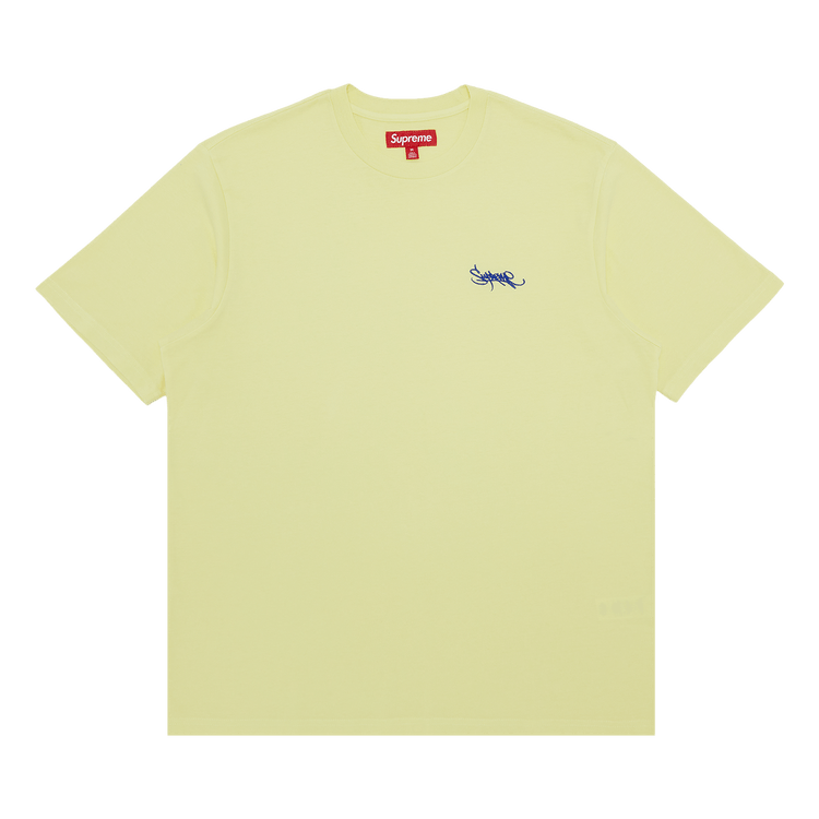 Supreme Washed Tag Short-Sleeve Top 'Bright Yellow'
