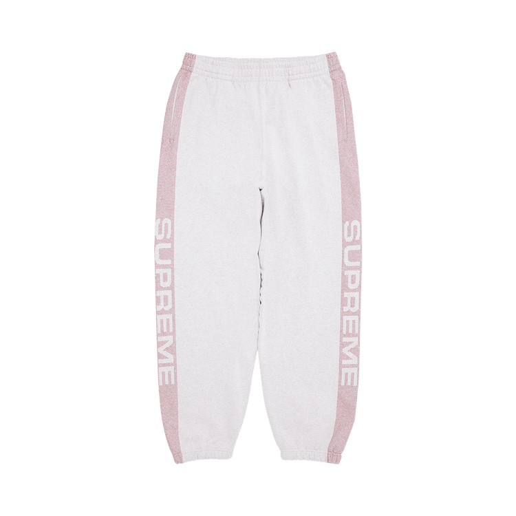 Supreme Jacquard Stripe Sweatpant 'Ash Grey'