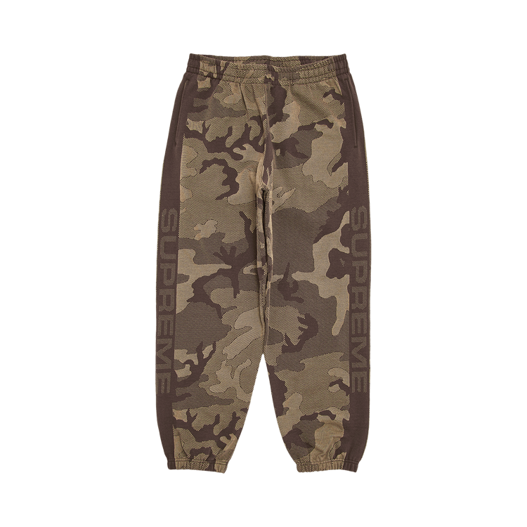 Supreme Jacquard Stripe Sweatpant 'Brown Camo'