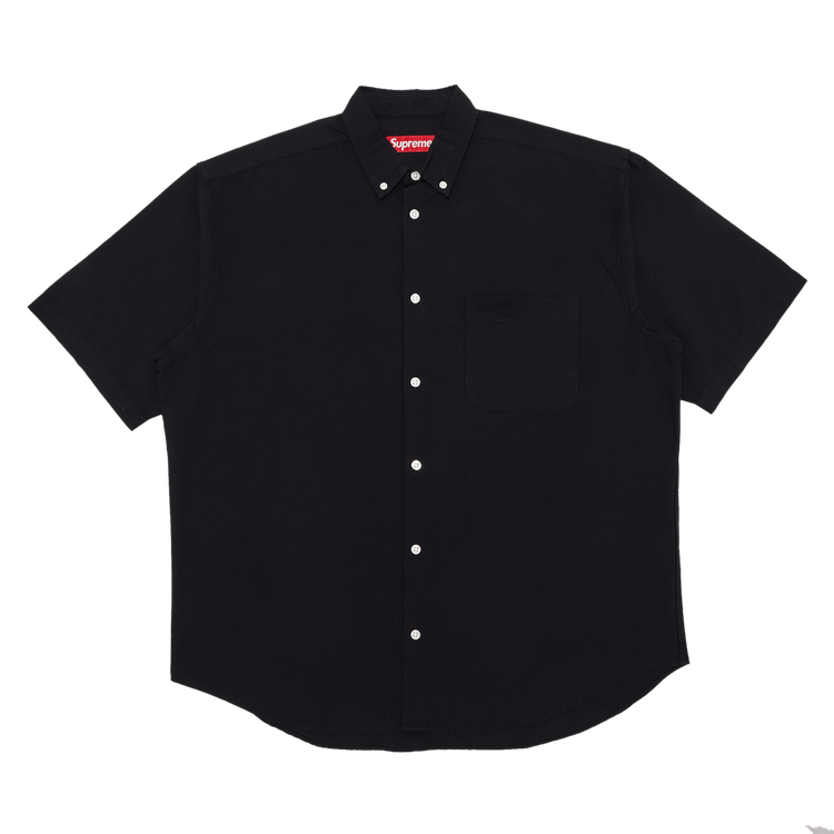 Supreme Loose Fit Short-Sleeve Oxford Shirt 'Black'
