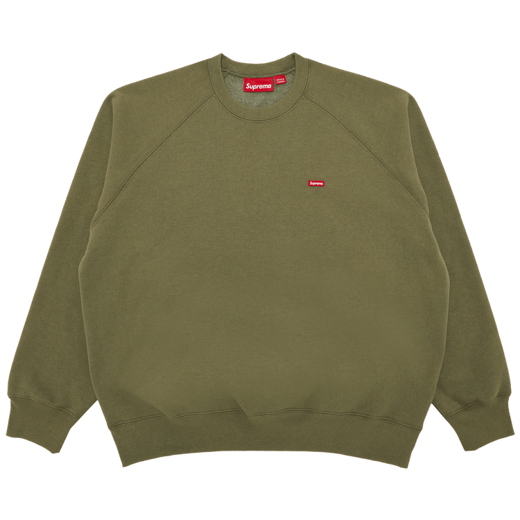 Supreme Small Box Raglan Crewneck 'Light Olive'