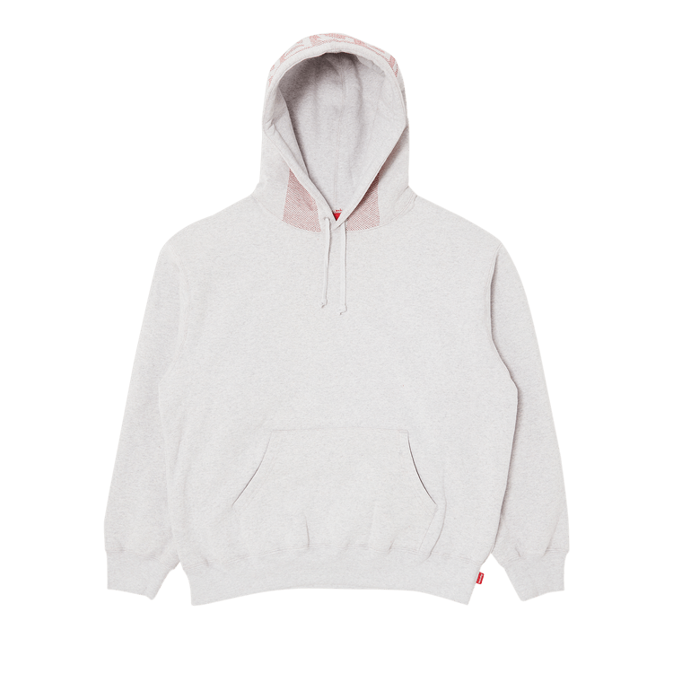 Supreme Jacquard Stripe Hooded Sweatshirt 'Ash Grey'