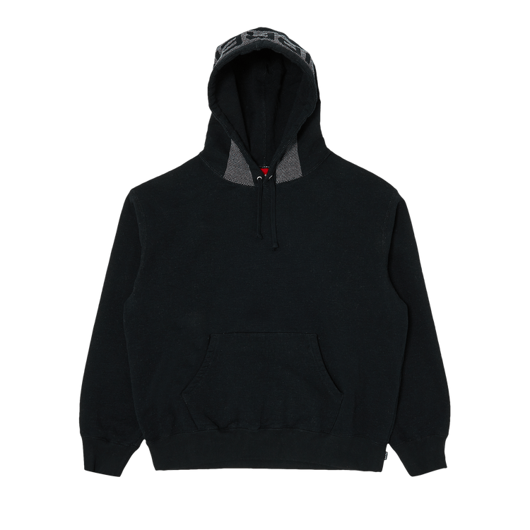 Supreme Jacquard Stripe Hooded Sweatshirt 'Black'