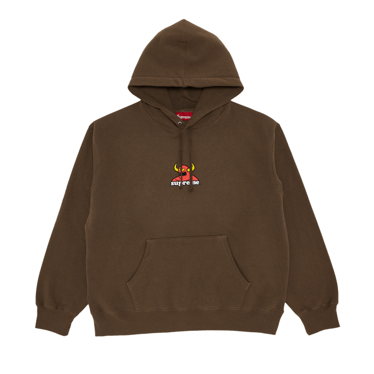 Supreme x Toy Machine Hooded Sweatshirt 'Dusty Brown'