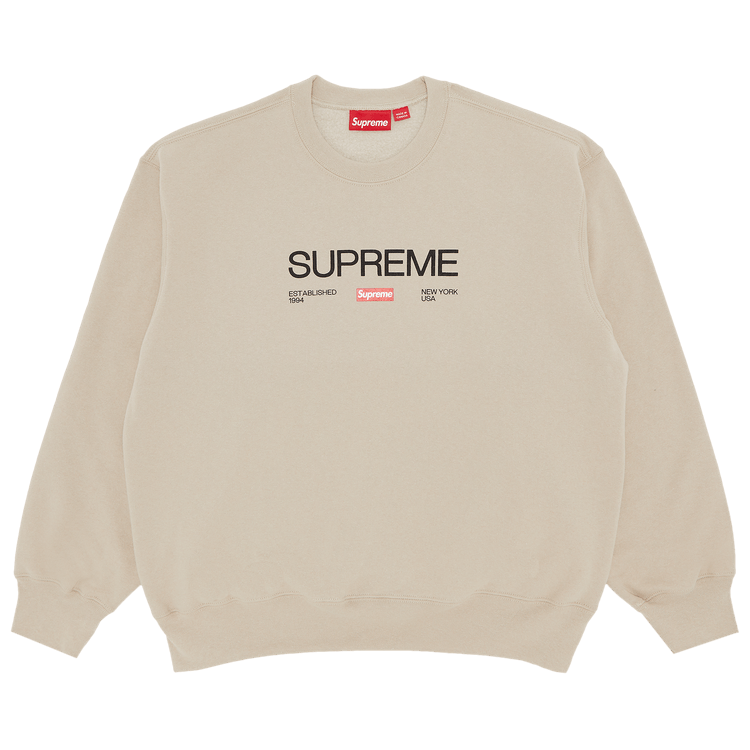 Supreme Established Crewneck 'Clay'