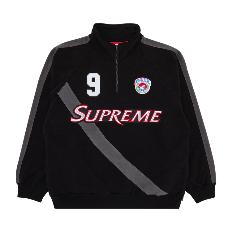 Supreme Equipé Half Zip Sweatshirt 'Black'