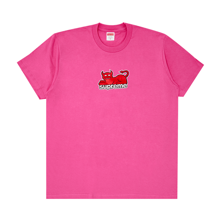 Supreme x Toy Machine Devil Cat Tee 'Fuchsia'