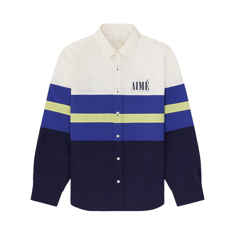 Aimé Leon Dore Colorblock Logo Shirt 'Navy'