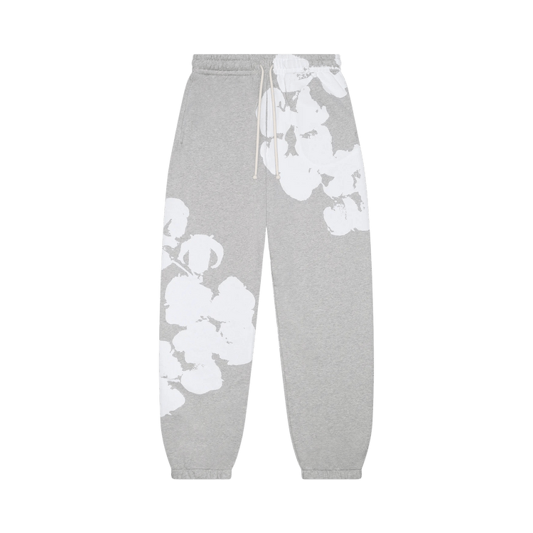 Denim Tears Big Cotton Wreath Sweatpants 'Grey'