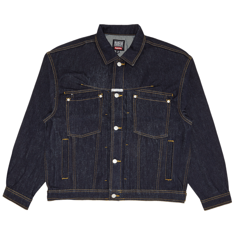 Supreme x Martithé + François Girbaud X-Seam Denim Trucker Jacket 'Rigid Indigo'