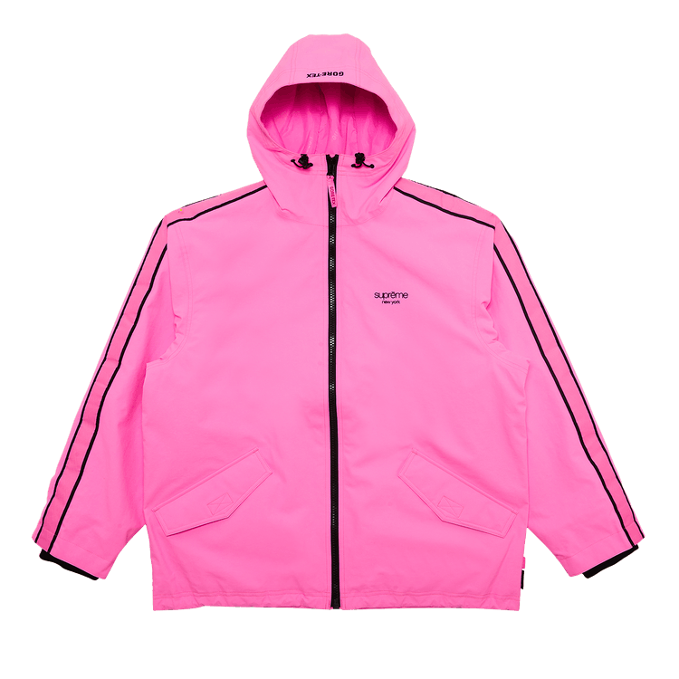 Supreme GORE-TEX Stripe Hooded Jacket 'Fluorescent Pink'