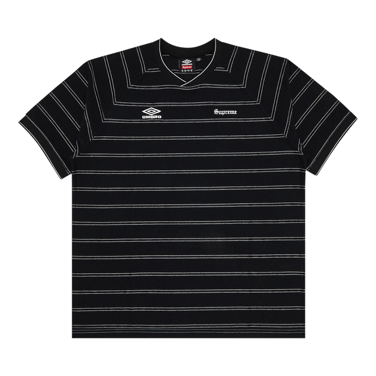 Supreme x Umbro Stripe Soccer Jersey 'Black'