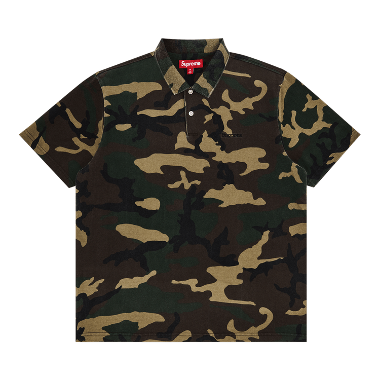 Supreme Washed Camo Polo 'Woodland Camo'