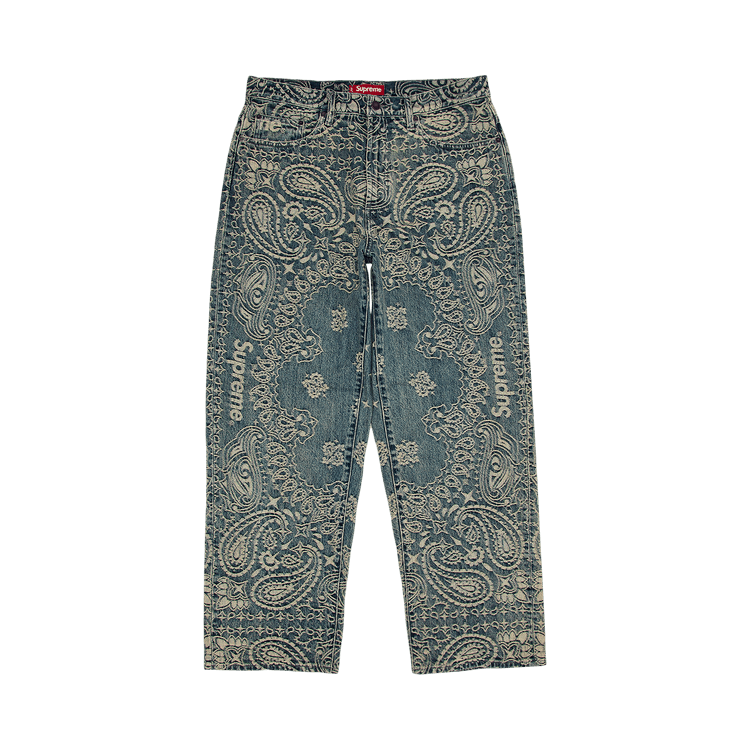 Supreme Bandana Jacquard Baggy Jean 'Blue'