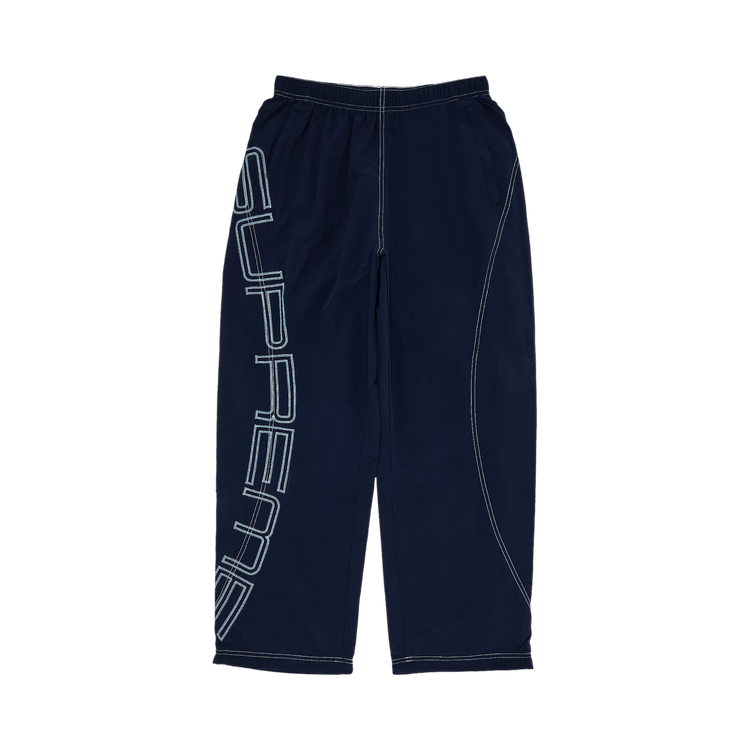 Supreme Spellout Embroidered Track Pant 'Navy'
