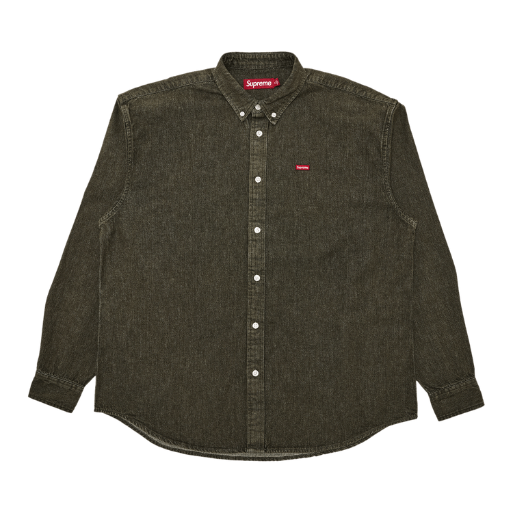 Supreme Small Box Denim Shirt 'Olive'