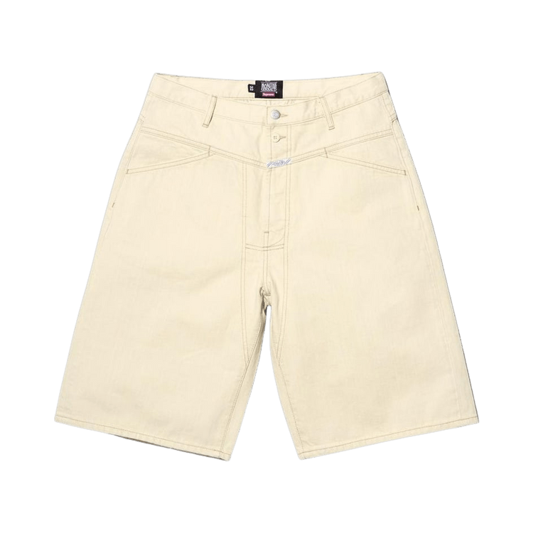 Supreme x Martithé + François Girbaud X-Seam Baggy Denim Short 'Pale Yellow'