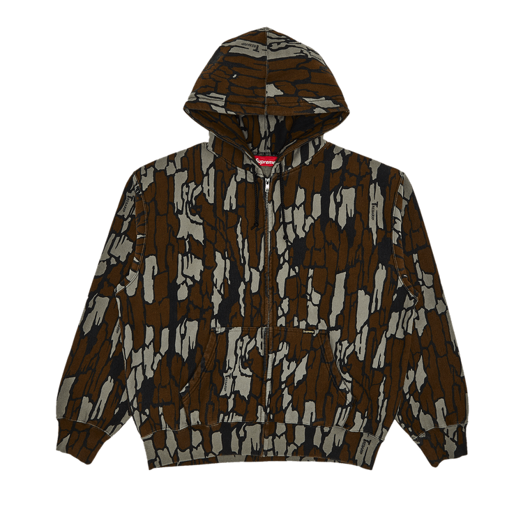 Supreme Work Zip Up Hooded Sweatshirt 'Mossy Oak Trebark Camo'