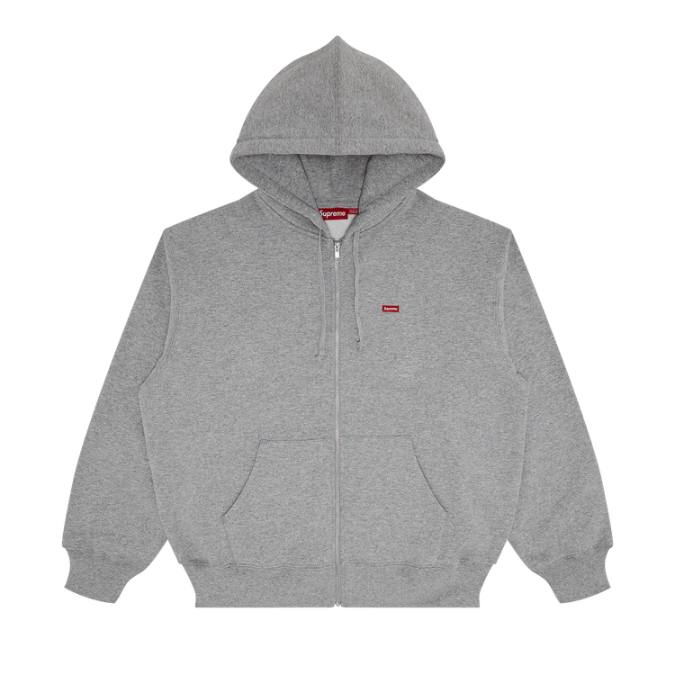 Supreme Small Box Zip Up Hooded Sweatshirt 'Heather Grey'