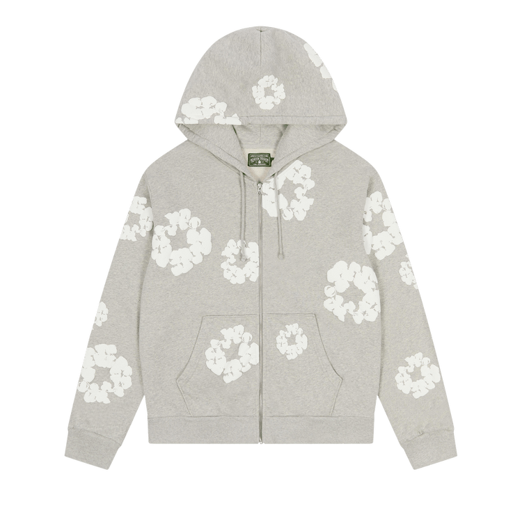 Denim Tears Cotton Wreath Zip Hoodie 'Grey'