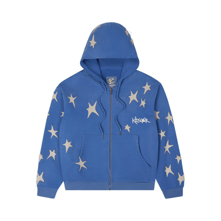 KidSuper Stars Patchwork Washed Hoodie 'Blue'