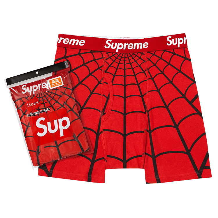 Supreme x Hanes Spider-Man Boxer Briefs (2 Pack) 'Red'