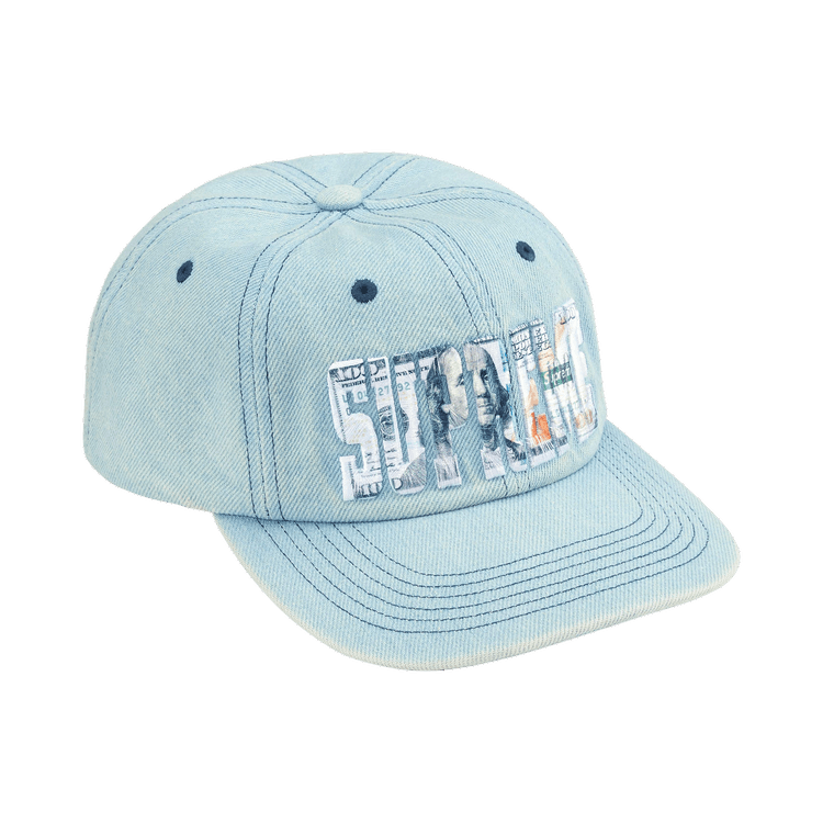Supreme Embroidered Money Logo 6-Panel 'Denim'