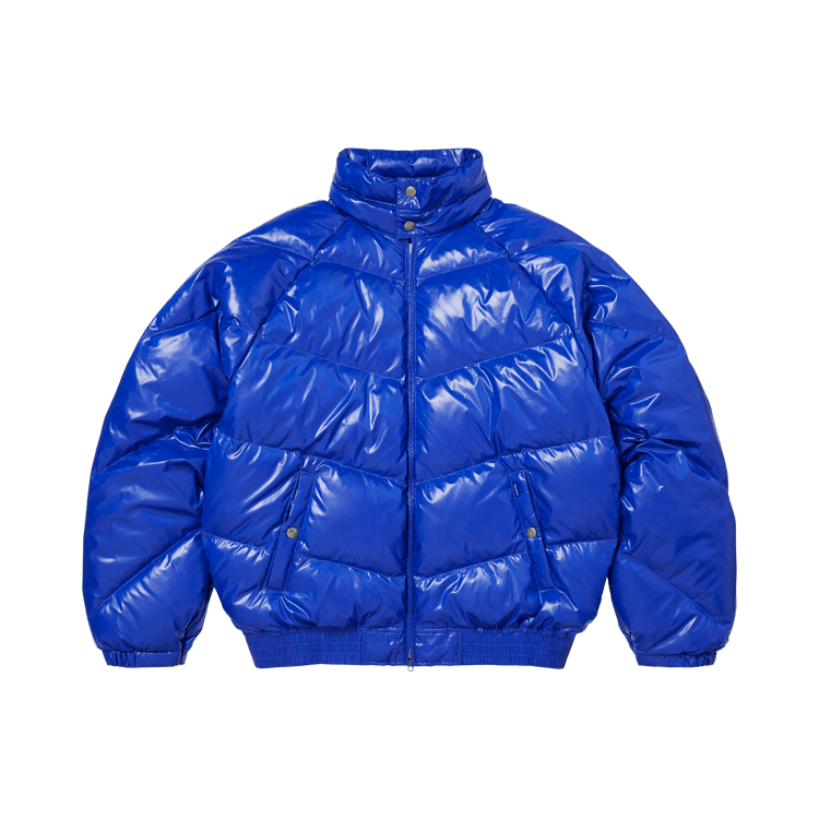 Supreme x Schott Glossy Lightweight Down Puffer Jacket 'Royal'