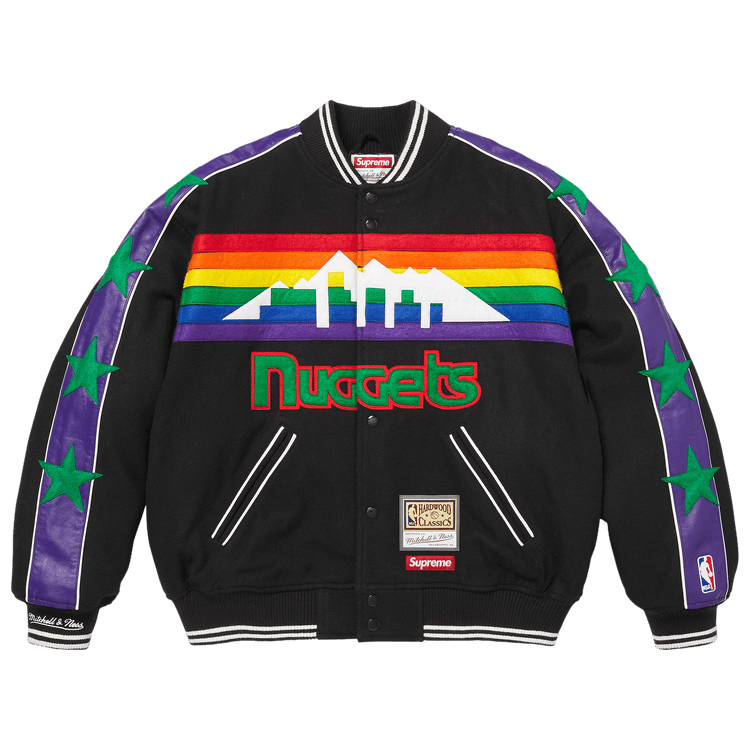 Supreme x Mitchell & Ness Teams Varsity Jacket 'Black'