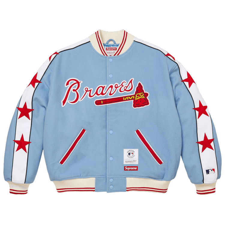 Supreme x Mitchell & Ness Teams Varsity Jacket 'Light Blue'