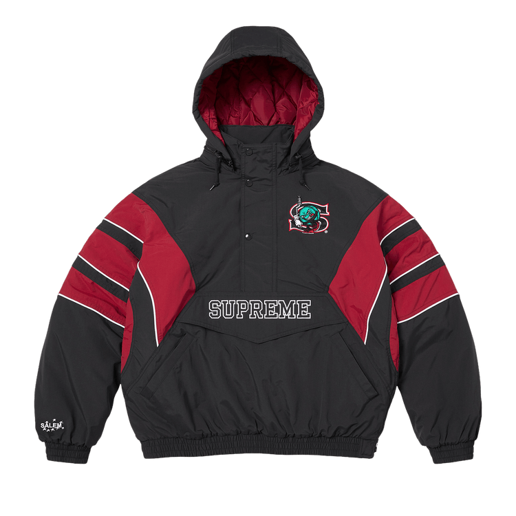Supreme x Salem Half Zip Stadium Jacket 'Black'