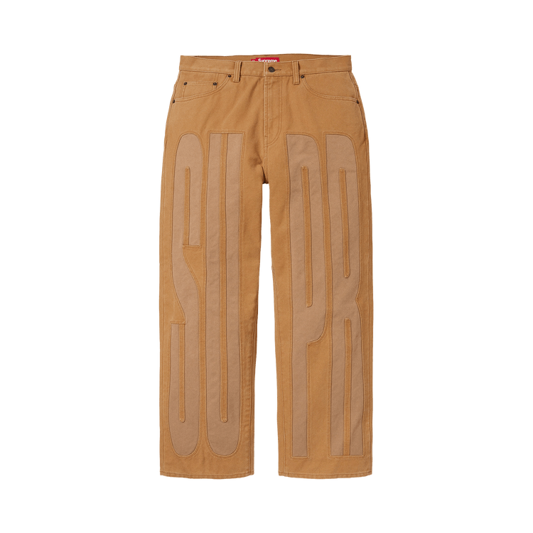 Supreme Inset Spellout Baggy Jean 'Brown'