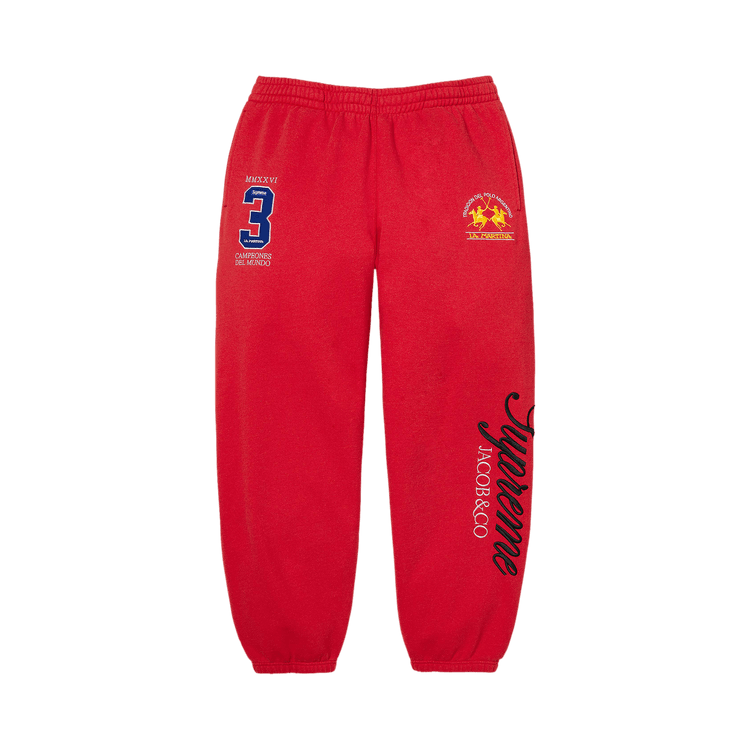 Supreme x La Martina x Jacob & Co Sweatpant 'Red'