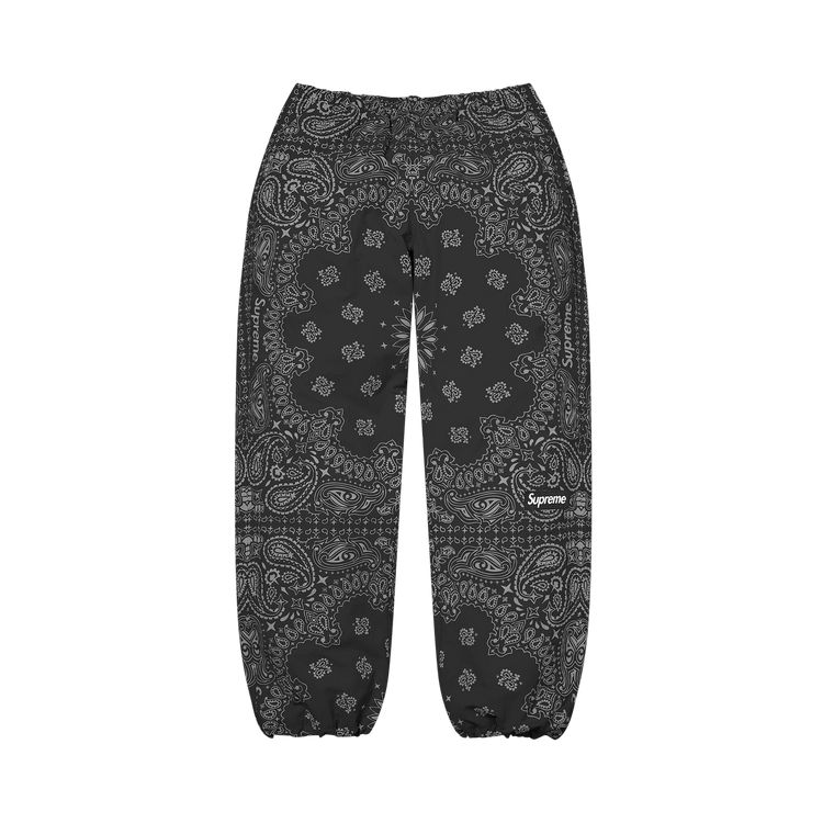 Supreme Reflective Bandana Track Pant 'Black'