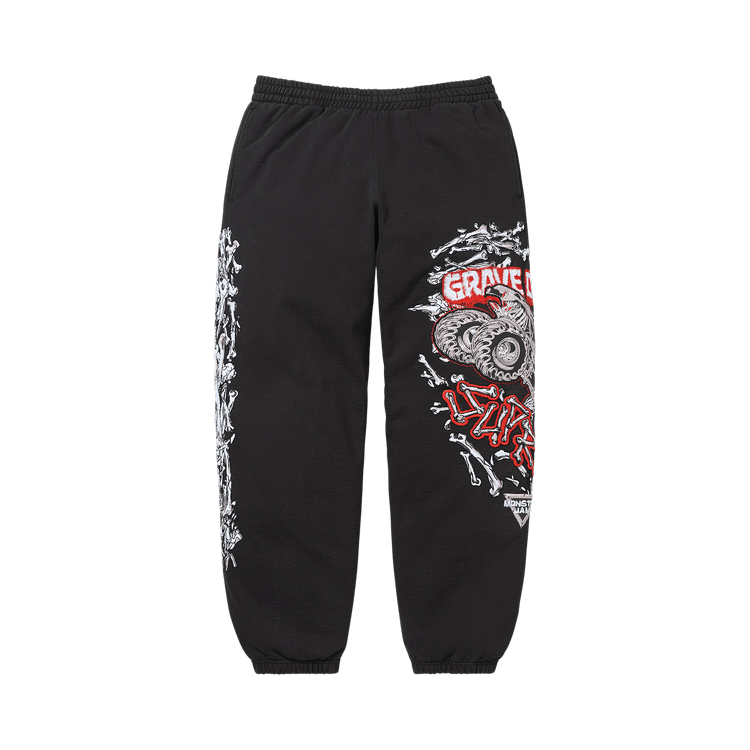Supreme Monster Jam Grave Digger Bones Sweatpant 'Black'