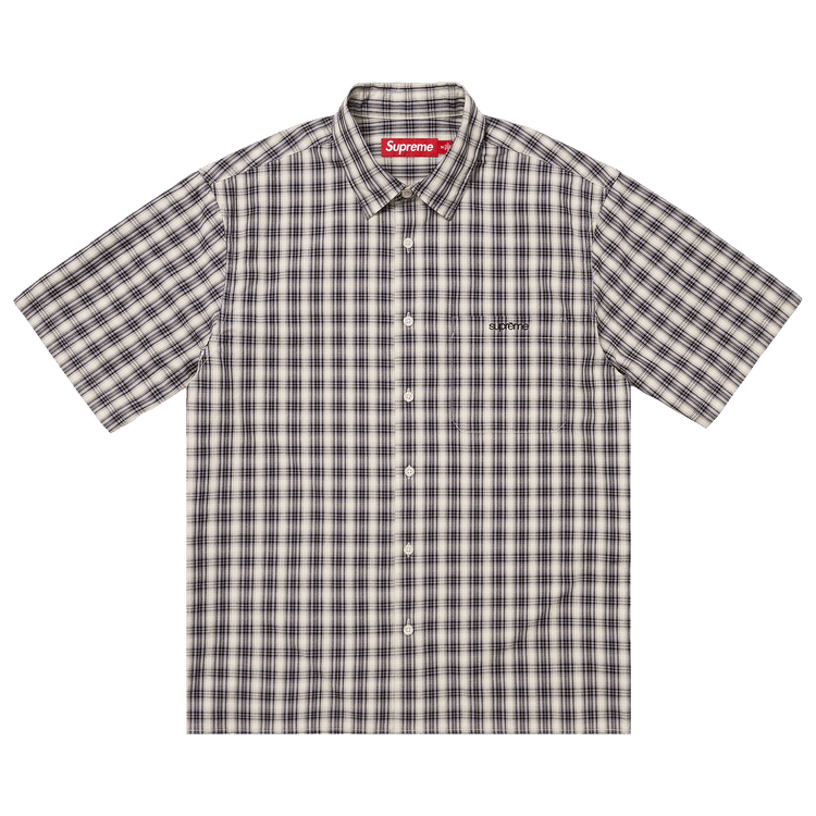Supreme Mini Plaid Short-Sleeve Shirt 'Stone'