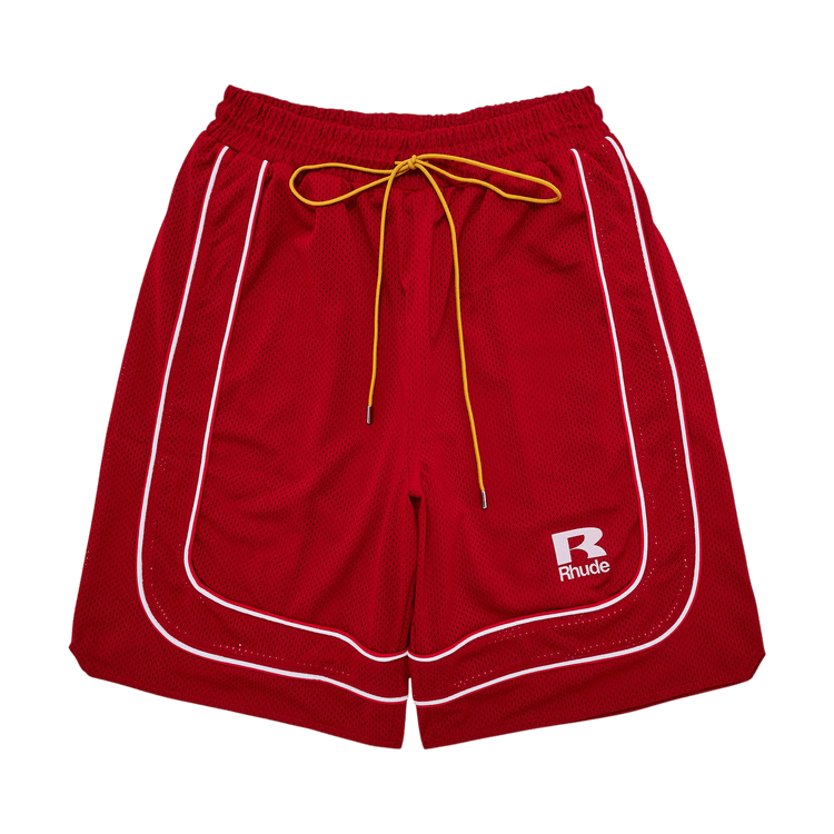 Rhude Mesh Piping Baggy Track Short 'Red'
