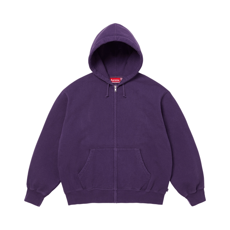 Supreme Cut Out Zip Up Hooded Sweatshirt 'Dark Purple'
