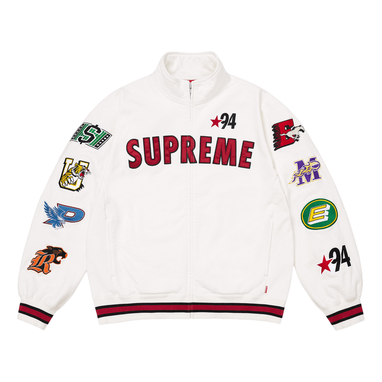 Supreme Mascots Zip Up Sweatshirt 'White'
