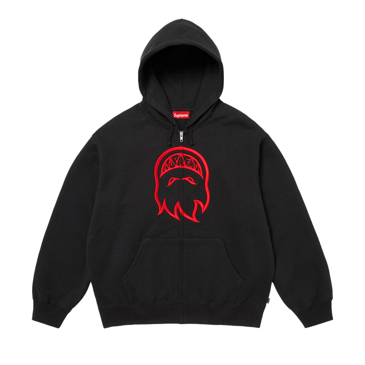 Supreme x Spitfire Zip Up Hooded Sweatshirt 'Black'