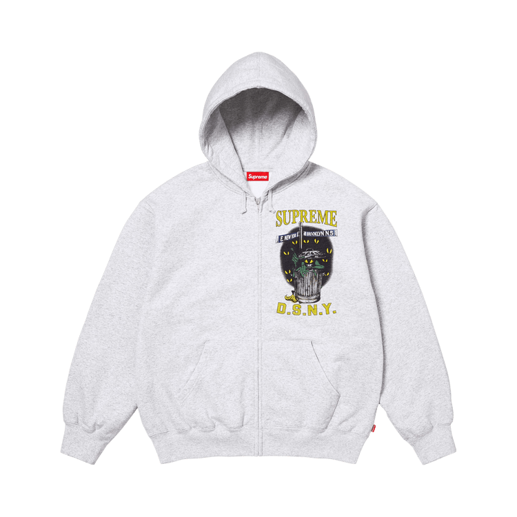Supreme x Dsny Zip Up Hooded Sweatshirt 'Ash Grey'