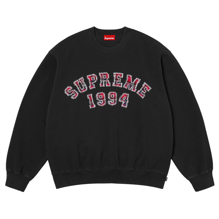 Supreme Plaid Arc Crewneck 'Black'