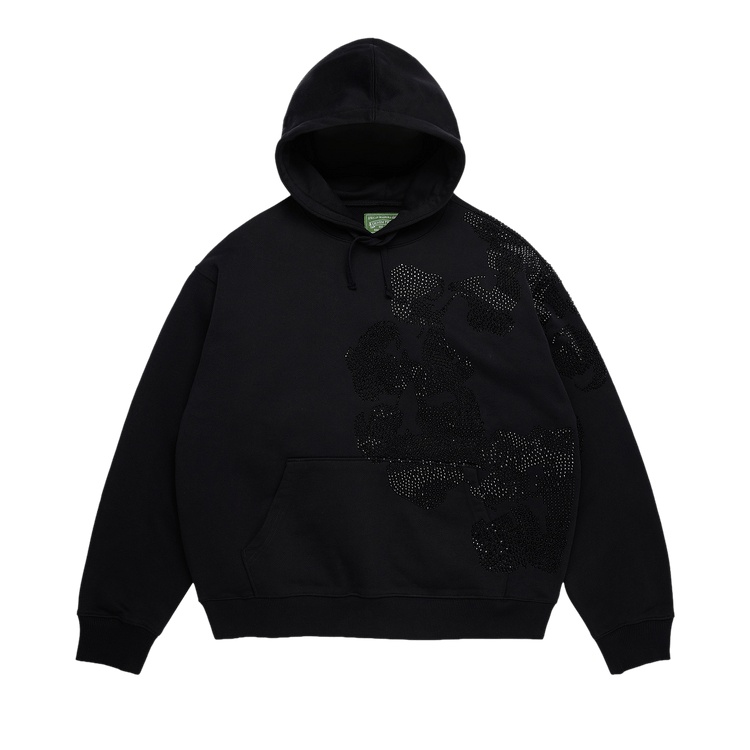 Denim Tears Biggie Rhinestone Cotton Wreath Pull Over Hoodie 'Black'