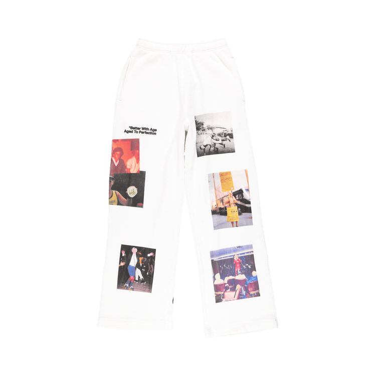 *Better With Age Ricky Waffle Sweatpants 'White'