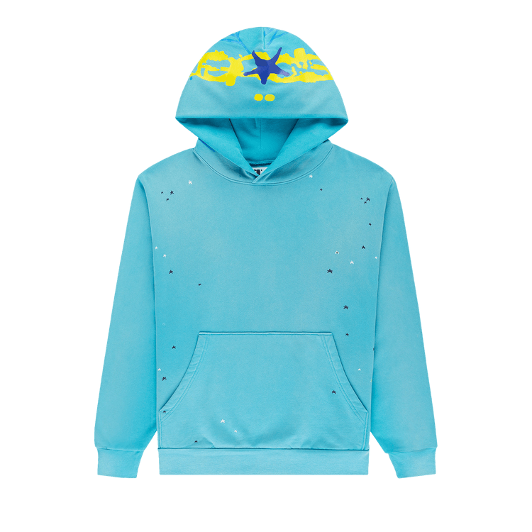 Sp5der Heavy Web Hoodie 'Cyan'