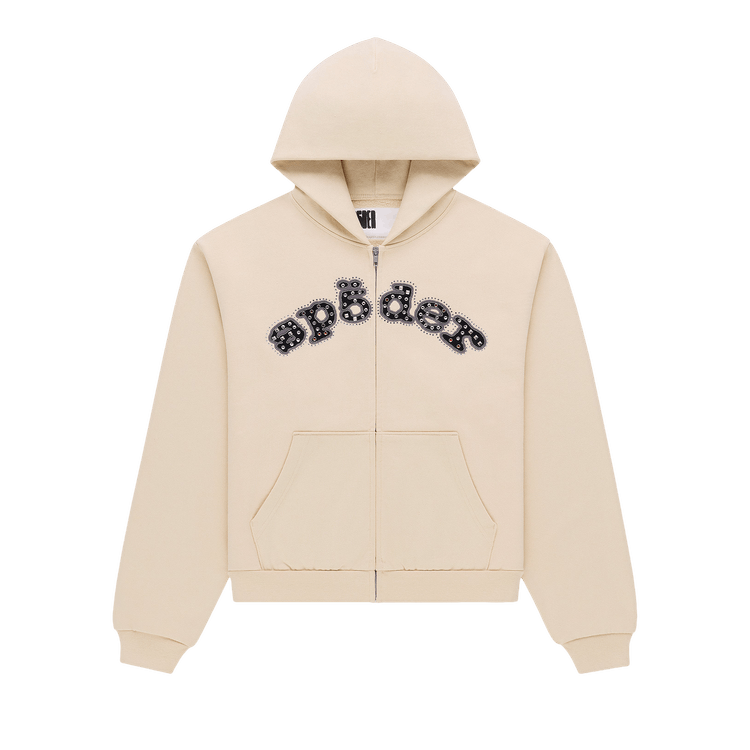 Sp5der Mixed Stone Og V2 Zip Hoodie 'Cream'