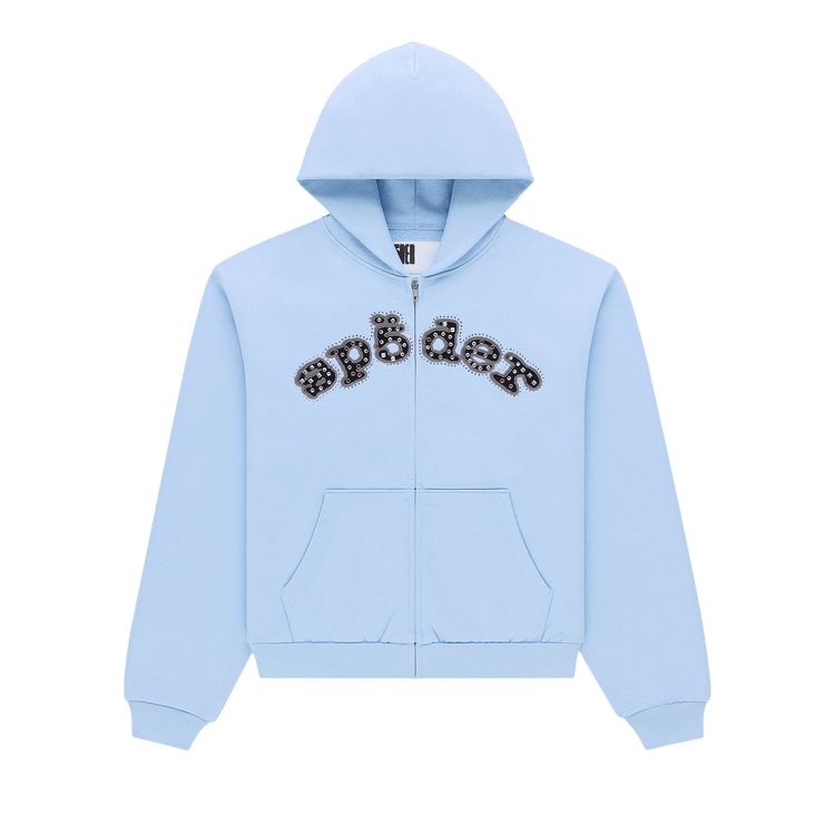 Sp5der Mixed Stone Og V2 Zip Hoodie 'Rock Blue'