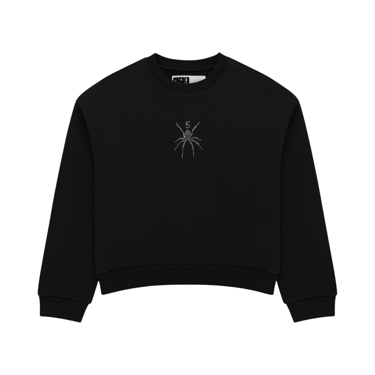 Sp5der Rhinestone Tm Crewneck 'Black'