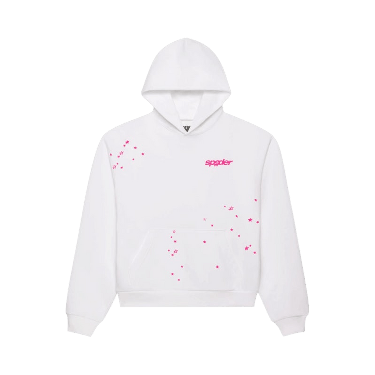 Sp5der Fractured Logo Hoodie 'White'