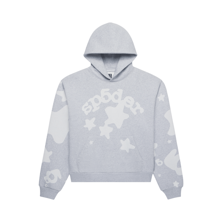 Sp5der Aop Beluga Pullover Hoodie 'Grey'